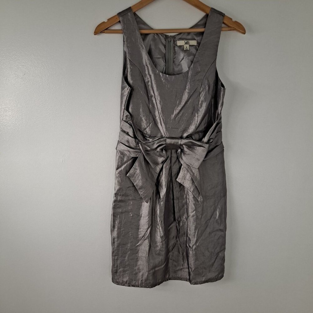 Ya Los Angeles Silver Women's Dress With Bow Small